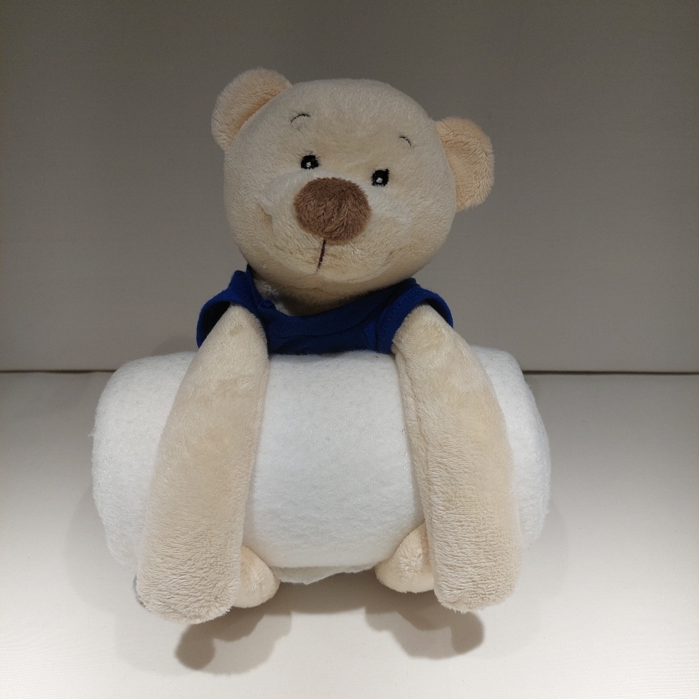 Rare Honda branded Chelsea teddy bear Cuddlers Plush wWhite Blanket
